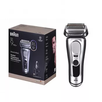 Braun Series 9 Pro+ 9667CC vyriškas skutimosi aparatas, folijinis skustuvas su trimeriu, sidabrinis