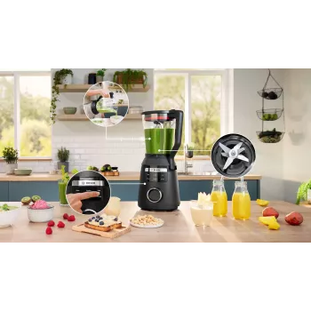 Maišytuvas Bosch Serie 6 MMB6652B, 2 L, 1800 W, juodas