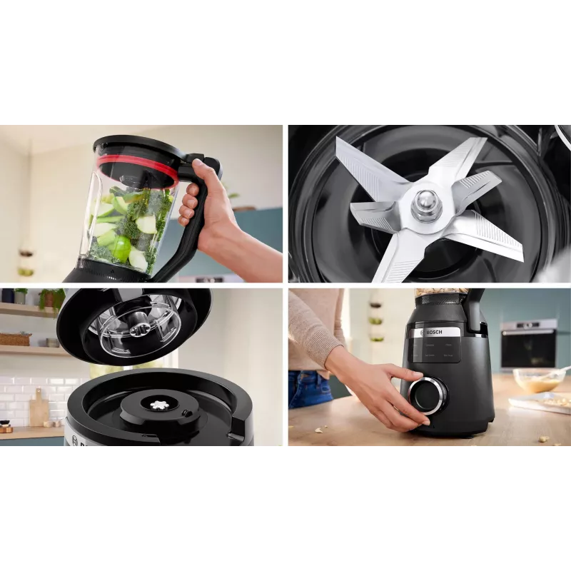 Maišytuvas Bosch Serie 6 MMB6652B, 2 L, 1800 W, juodas