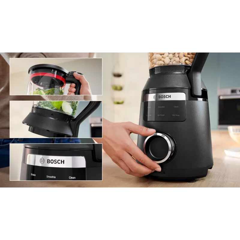Maišytuvas Bosch Serie 6 MMB6652B, 2 L, 1800 W, juodas