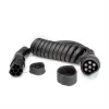 ROLINE E-Auto Ladekabel Typ2, 3-phasig, 480VAC (3P+N+E), 16 A, 11 kW, Spiralkabel, 3 m (19.08.0043)