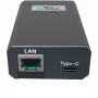 Microconnect POEINJ-25W-USBC - PoE įpurškiklis, Gigabit Ethernet, 1000 Mbit/s, juodas