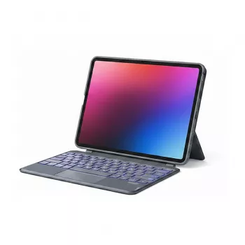 Inateck KB403-10 iPad dėklas su klaviatūra, QWERTZ, pilkos spalvos (KB403-10_GRAY)
