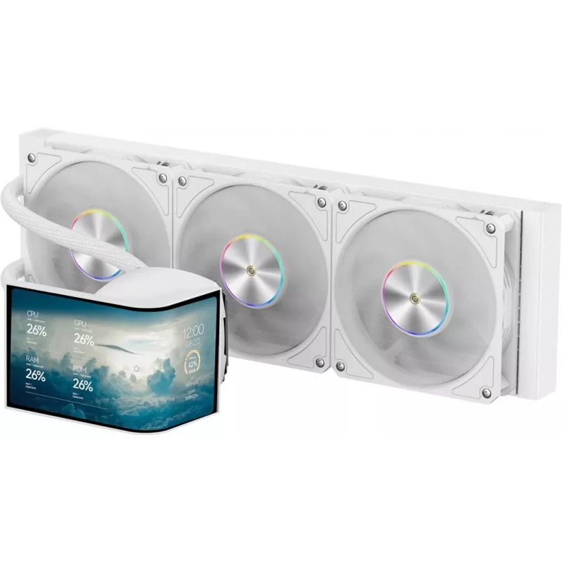 Skysčio aušintuvas Krux HydroArc 360 White (KRXE011)