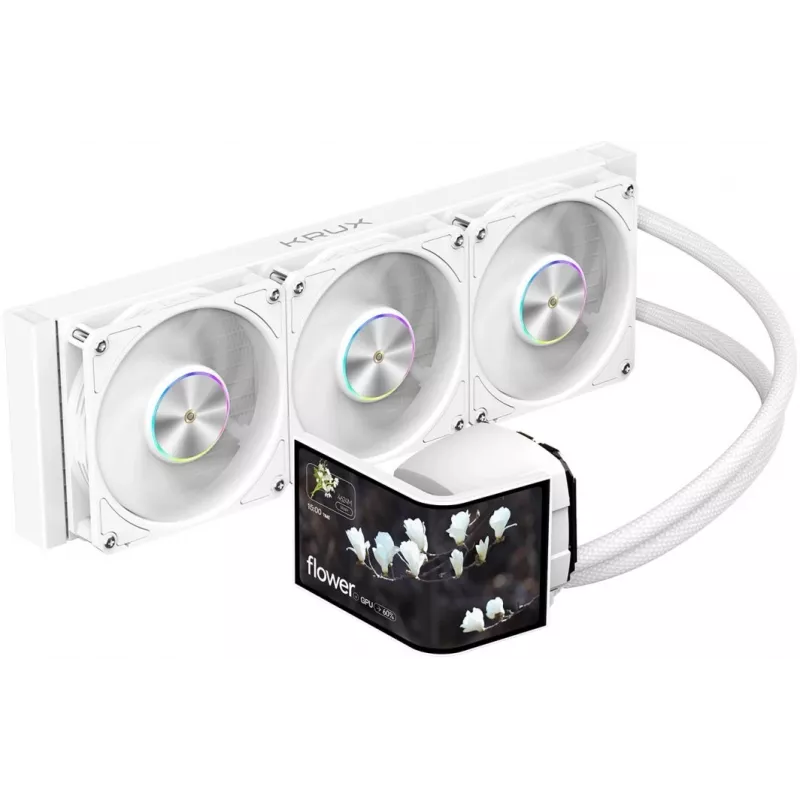 Skysčio aušintuvas Krux HydroArc 360 White (KRXE011)