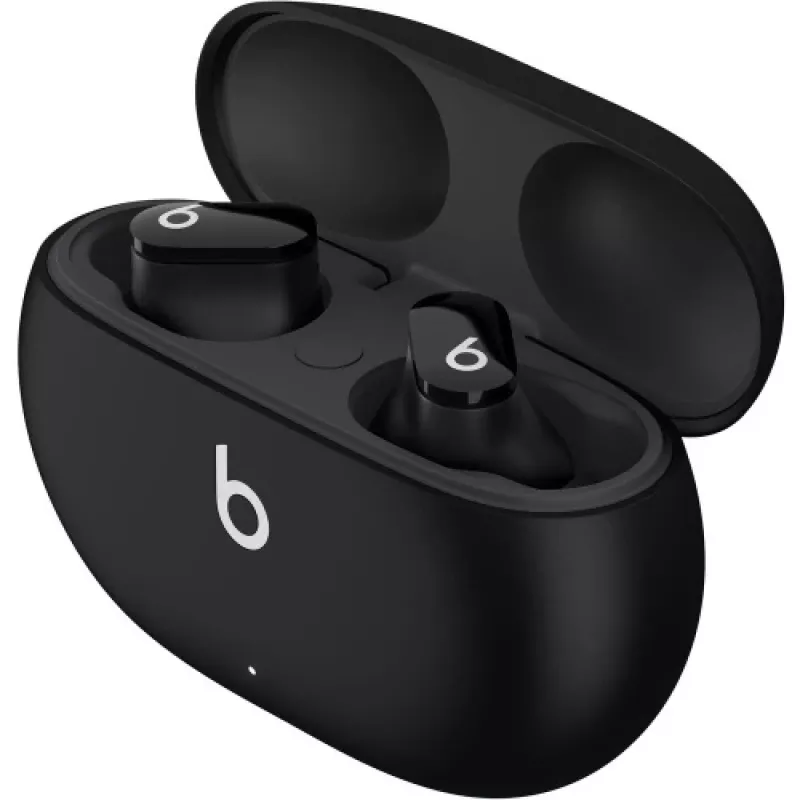 BEATS Studio Buds belaidės ausinės, tikrai belaidžiai, triukšmo slopinimas, Bluetooth, juodos