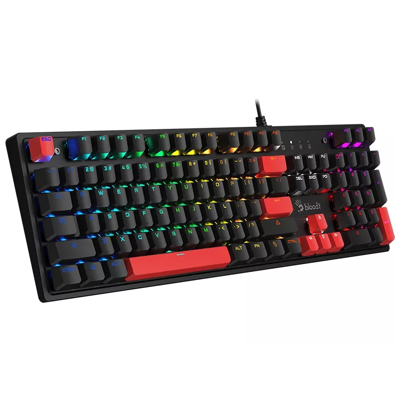 A4Tech Bloody S520N Fire Black (BLMS Red Plus Switch) – laidinis mechaninis žaidimų klaviatūra