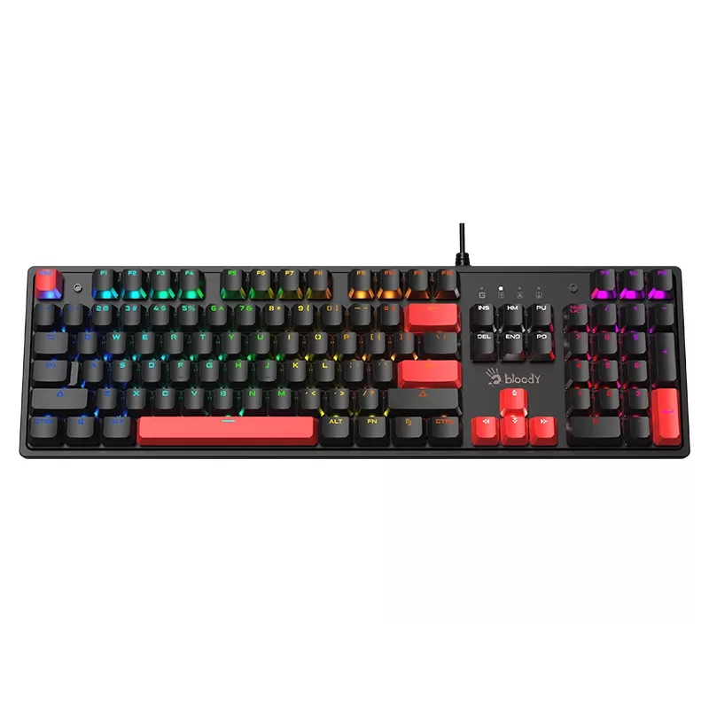 A4Tech Bloody S520N Fire Black (BLMS Red Plus Switch) – laidinis mechaninis žaidimų klaviatūra