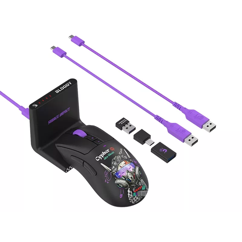A4Tech 47744 Bloody R73 Ultra Duo Cypher Ghost – žaidimų pelė