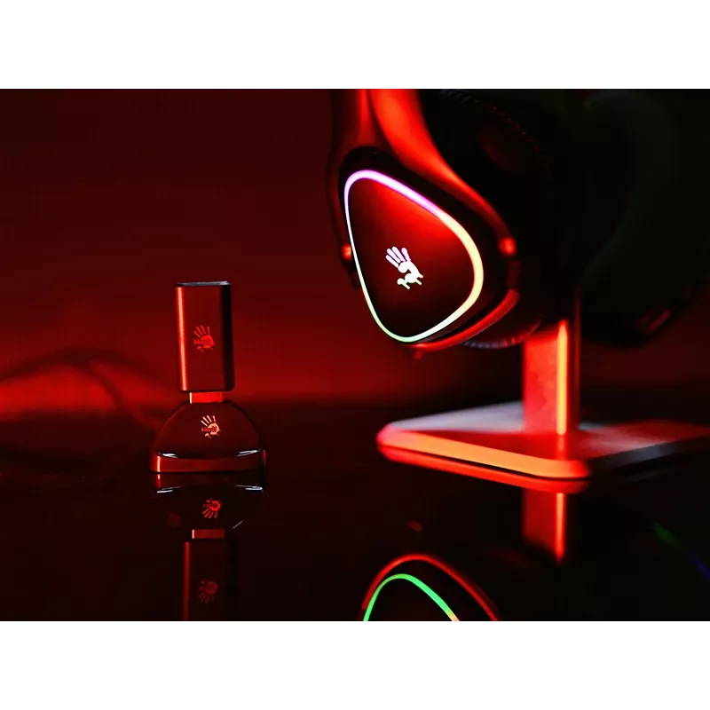 A4Tech Bloody MR710 RGB belaidis žaidimų ausinių rinkinys, juodos spalvos
