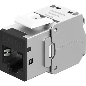 Goobay Keystone-Modulis RJ45 CAT 6A, STP, Slim, juodas (77943)