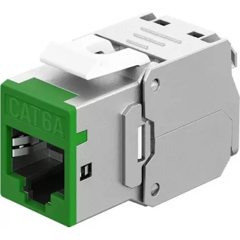 Goobay Keystone modulis RJ45 CAT 6A, STP, Slim, žalias (77945)
