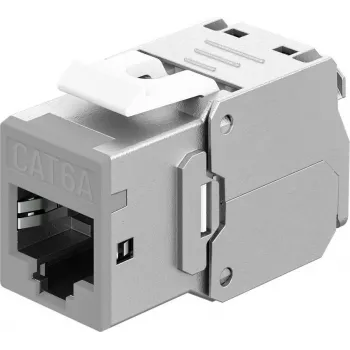 Goobay Keystone modulis RJ45 CAT 6A, STP, plonas, šviesiai pilkas (77946)