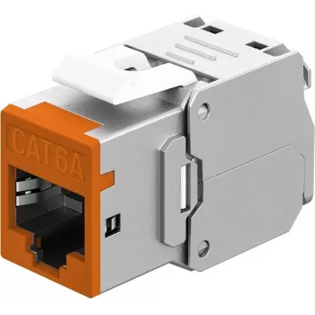 Goobay Keystone modulis RJ45 CAT 6A, STP, plonas, oranžinis (77947)