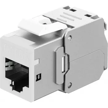 Goobay Keystone modulis RJ45 CAT 6A, STP, plonas, baltas (77949)
