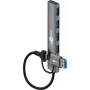Goobay 2in1 Slim 4 prievadų USB šakotuvas, 5 Gbit/s (79149)