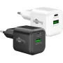 Goobay 20 W USB-C PD GaN Dvigubas Greitas Įkroviklis Nano Baltas (79621)