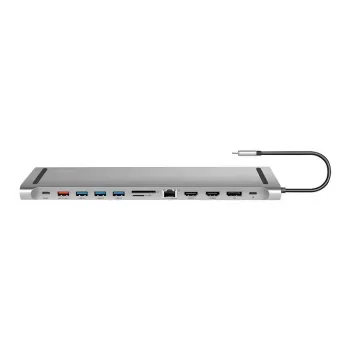 USB 3.2 stotelė USB-C, 12 prievadų, PD