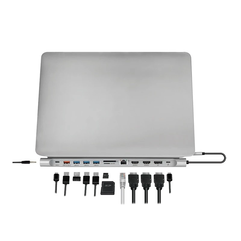 USB 3.2 stotelė USB-C, 12 prievadų, PD