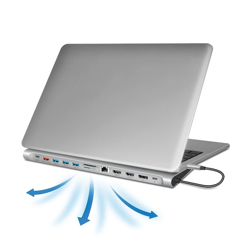 USB 3.2 stotelė USB-C, 12 prievadų, PD