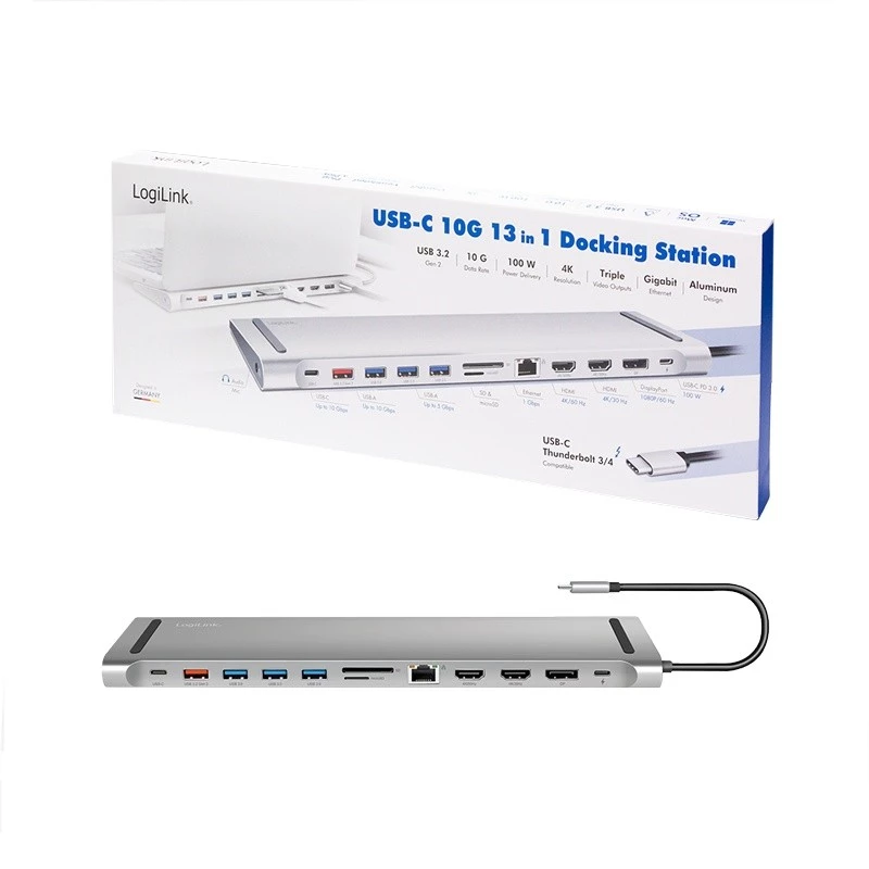 USB 3.2 stotelė USB-C, 12 prievadų, PD
