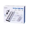 USB 3.2 Gen1 10 prievadų USB-A/C šakotuvas su atskirais jungikliais