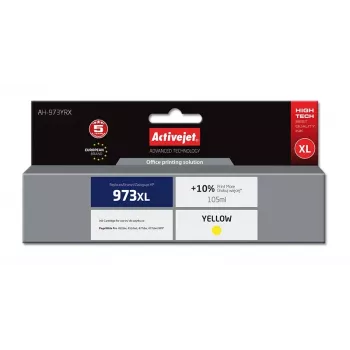 Activejet AH-973YRX rašalas (atitikmuo HP 973XL F6T83AE; Premium; 105 ml; geltona)