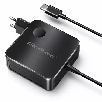 Qoltec GaN 65W USB-C PD PPS įkroviklis 5V 21V 3A 3.25A