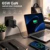 Qoltec GaN 65W USB-C PD PPS įkroviklis 5V 21V 3A 3.25A
