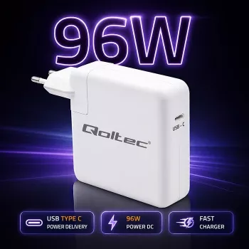 USB-C įkroviklis 96W 5V/20V 3A/4.8A QOLTEC