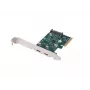 Tinklo plokštė PCI Express x1 → 2x USB-C 3.2 Gen 2x1 su LED ir žemo profilio laikikliu
