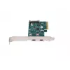 Tinklo plokštė PCI Express x1 → 2x USB-C 3.2 Gen 2x1 su LED ir žemo profilio laikikliu