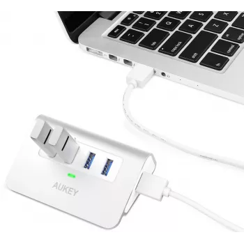 USB 3.0 šakotuvas AUKEY CB-H5 aliuminis | 4xUSB 3.0 | 5Gbps