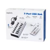 USB 3.2 Gen1 7 prievadų USB-A/C šakotuvas su atskirais jungikliais