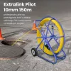 Extralink kabelių traukimo strypas Pilot 10mm 150m stiklo pluošto FRP, sk. 10 mm, ilg. 150 m, geltonas