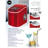 Nešiojamas ledo kubelių gamintojas LIN ICE PRO-R12 raudonas