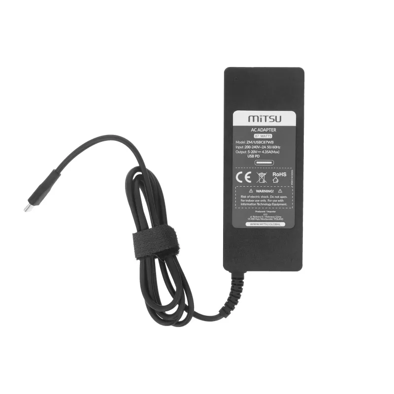 MITSŲ 87W USB-C PD nešiojamojo kompiuterio įkroviklis 5V-9V-12V-15V/3A, 20V/3.25A, 20.2V/4.3A