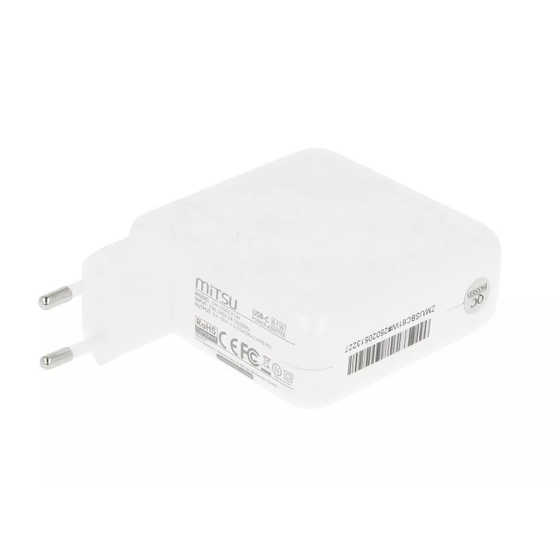 Nešiojamojo kompiuterio maitinimo blokas 61W USB-C 5V-9V-12V-15V-20V-20.3V/3A PD