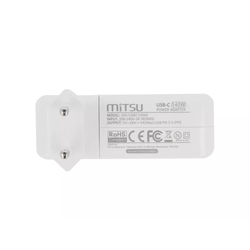 MITS 100W USB-C nešiojamojo kompiuterio maitinimo adapteris / įkroviklis 5V-9V-12V-15V/3A, 20V-28V/5A PD