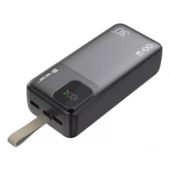 Tracer 47824 Prime-V3 30000mAh QC22.5W+PD20W Power Bank, juoda