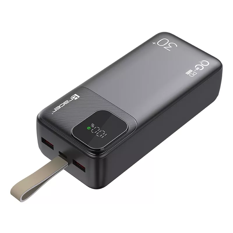 Tracer 47824 Prime-V3 30000mAh QC22.5W+PD20W Power Bank, juoda