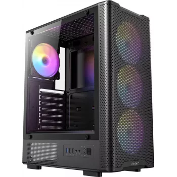 ANTEC VX-310 ARGB ATX, Micro-ATX, ITX Mid Tower Gaming PC korpusas, juodas (0-761345-10232-2)