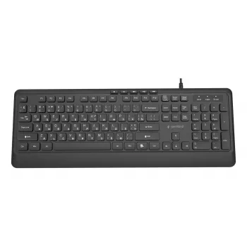 Gembird KB-MCH-05-CYRL daugiafunkcinė klaviatūra USB su kirilicos simboliais, juoda