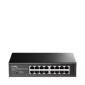 Cudy FS1016 tinklo jungiklis Fast Ethernet (10/100) juodas