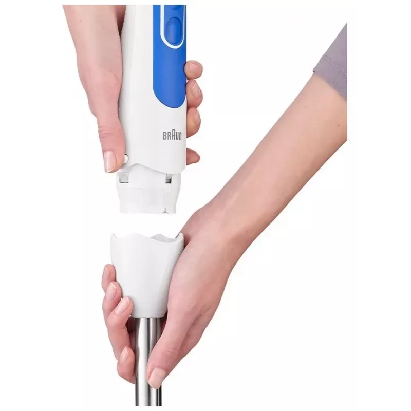 Braun MQ 3005 panardomasis blenderis, 700 W, 2 greičiai, balta/mėlyna