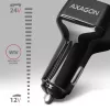 Automobilinis įkroviklis AXAGON PWC-PQ38 38W 2x USB-A+C