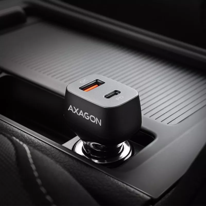 Automobilinis įkroviklis AXAGON PWC-PQ38 38W 2x USB-A+C