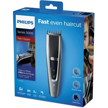 Philips HC5630/15 Plaukų kirpimo mašinėlė Series 5000, juoda/sidabrinė
