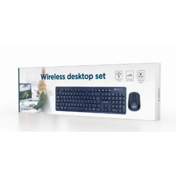 Gembird KBS-WCH-03 belaidžio klaviatūros ir pelės rinkinys, juodas