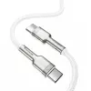 Laidas USB-C į USB-C Baseus Cafule, 100W, 2m (baltas)